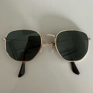 Ray-Ban Gold and Black Sunglasses